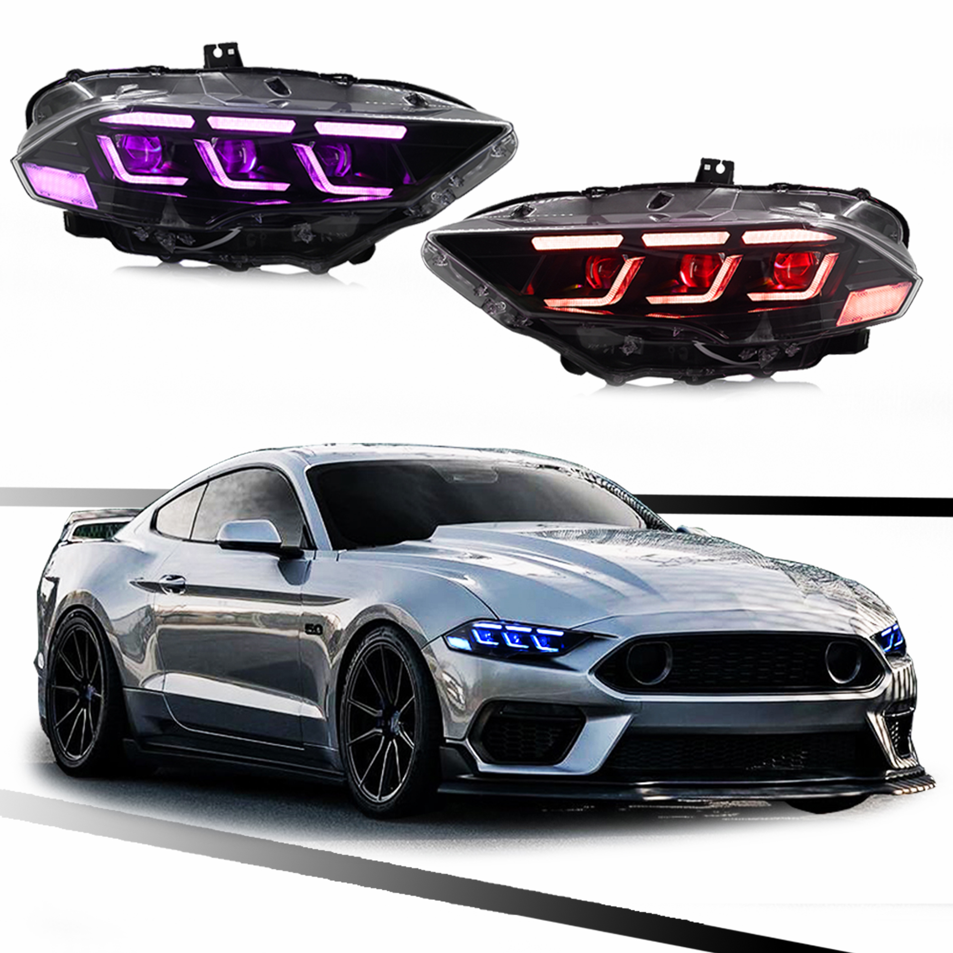 Model Kit Mustang - Headlights for Ford Mustang 2018-2022 Full