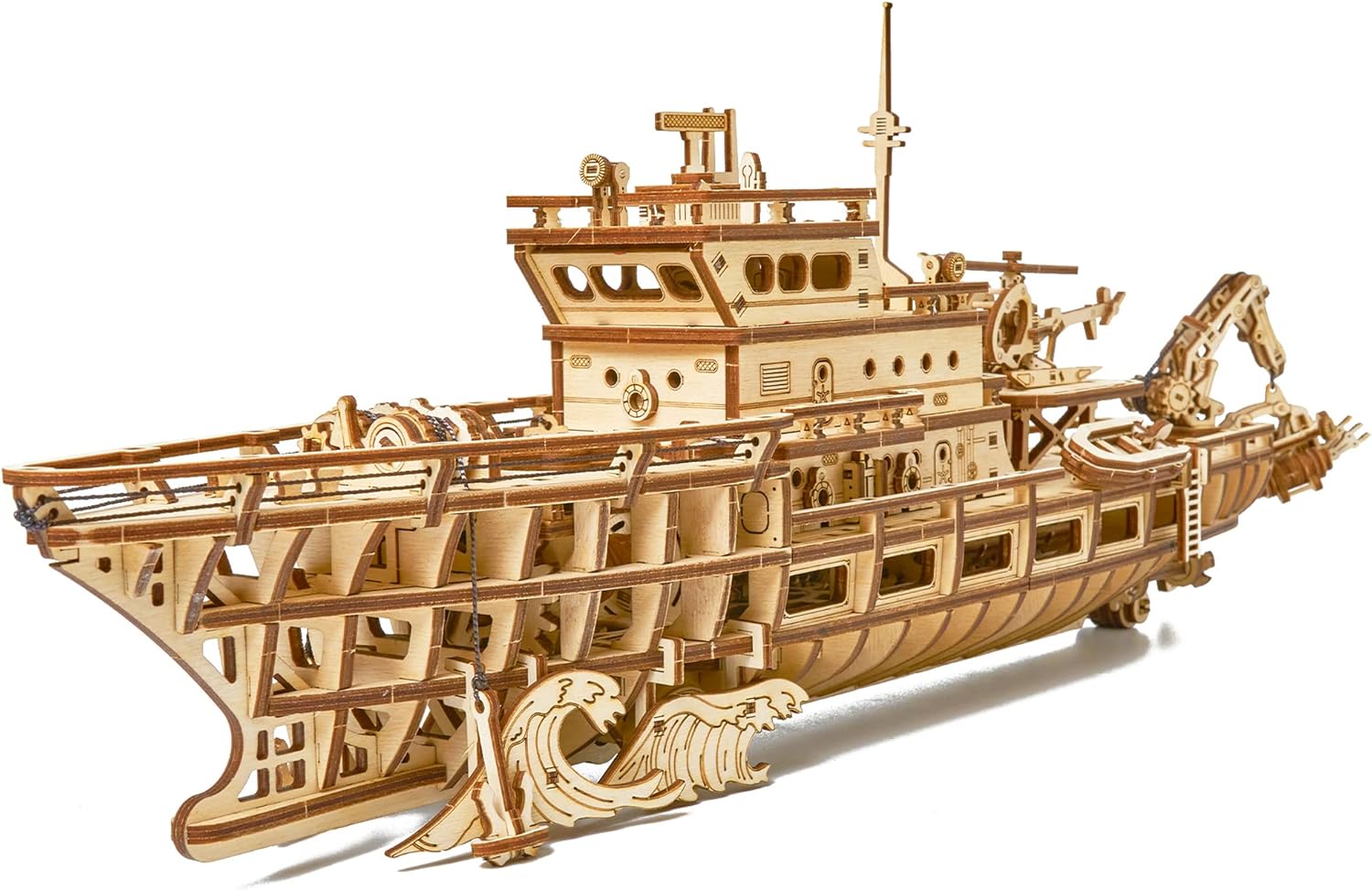 Model Kit Yacht - Yacht Mechanical 3D Wooden Puzzles for