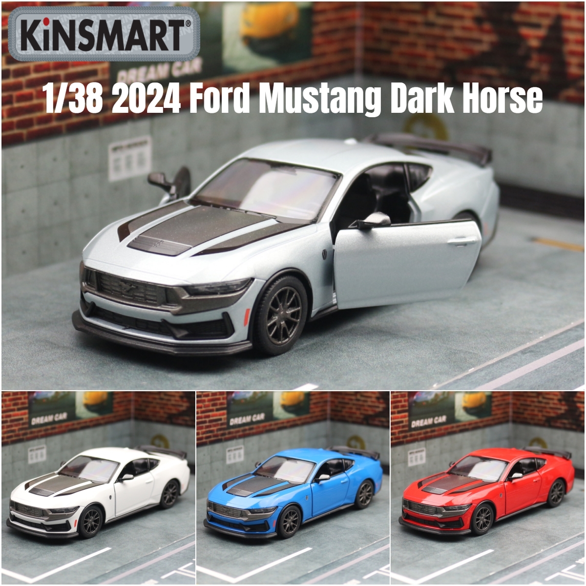 Model Kit Mustang - KiNSMART Toy Car Model 1/38 2024