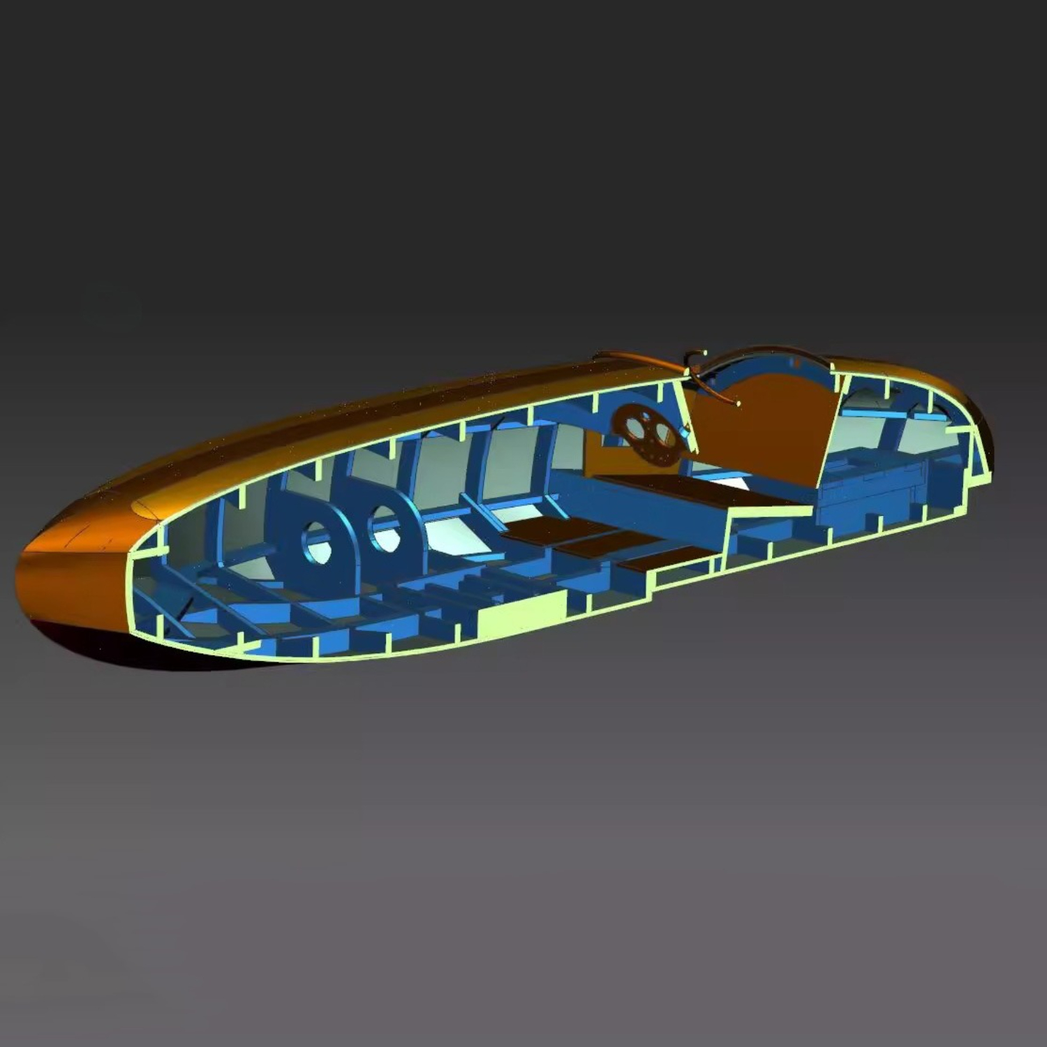 Model Kit Yacht - 1/6 15 RC Racing Yacht Wooden