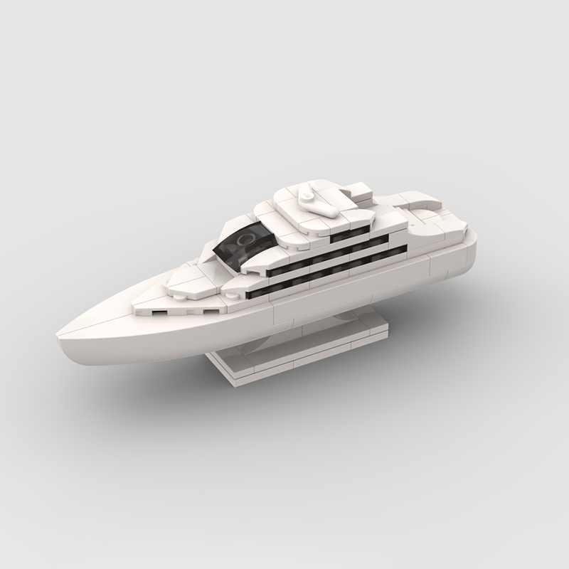 129pcs MOC Boat Micro Yacht Mo - Model Kit Yacht reseña y precio