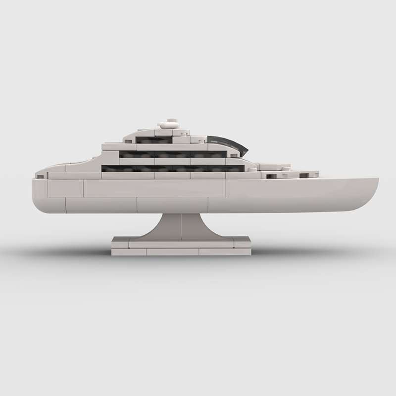 129pcs MOC Boat Micro Yacht Mo - Model Kit Yacht reseña y precio
