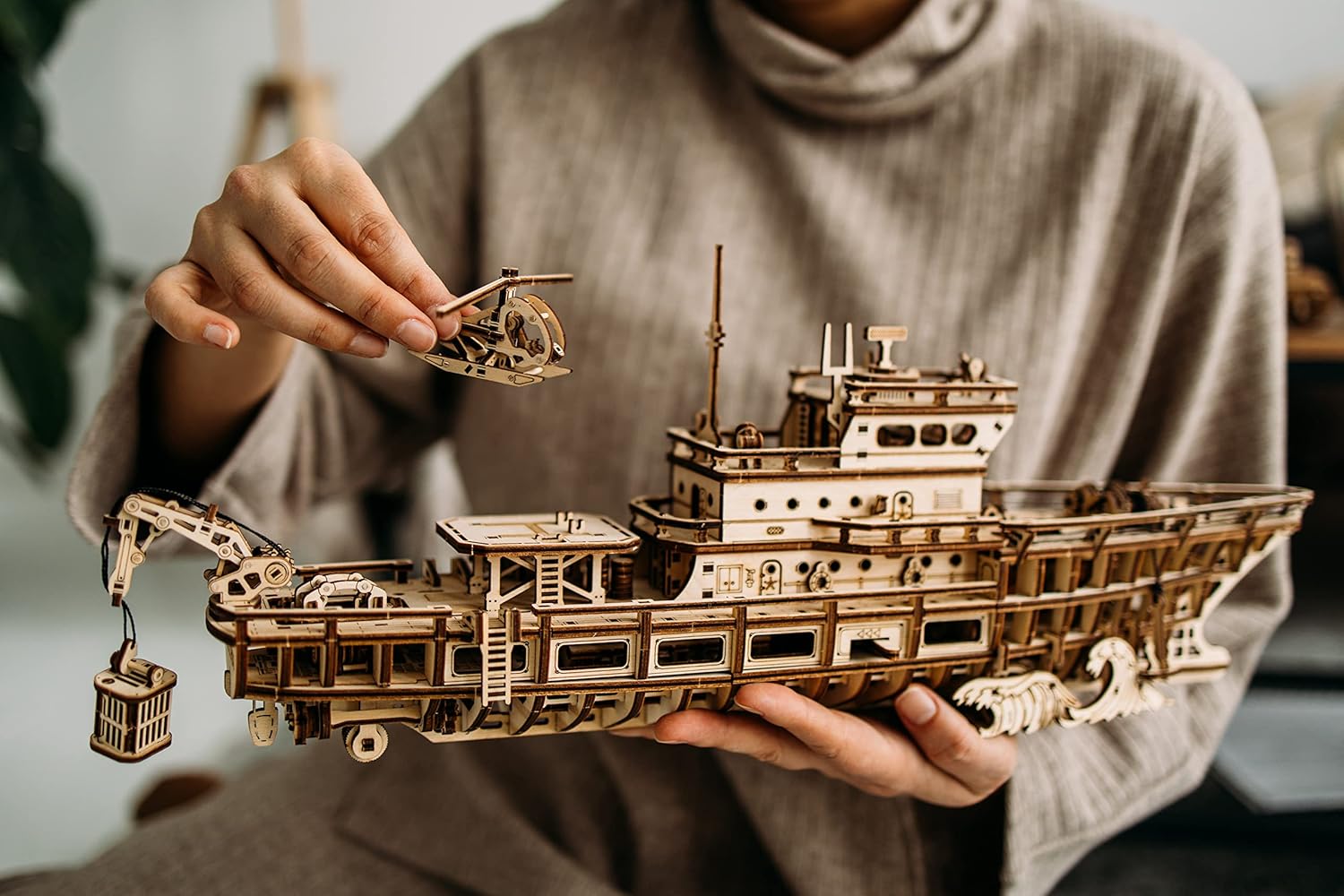 Yacht Mechanical 3D Wooden Puz - Model Kit Yacht reseña y precio