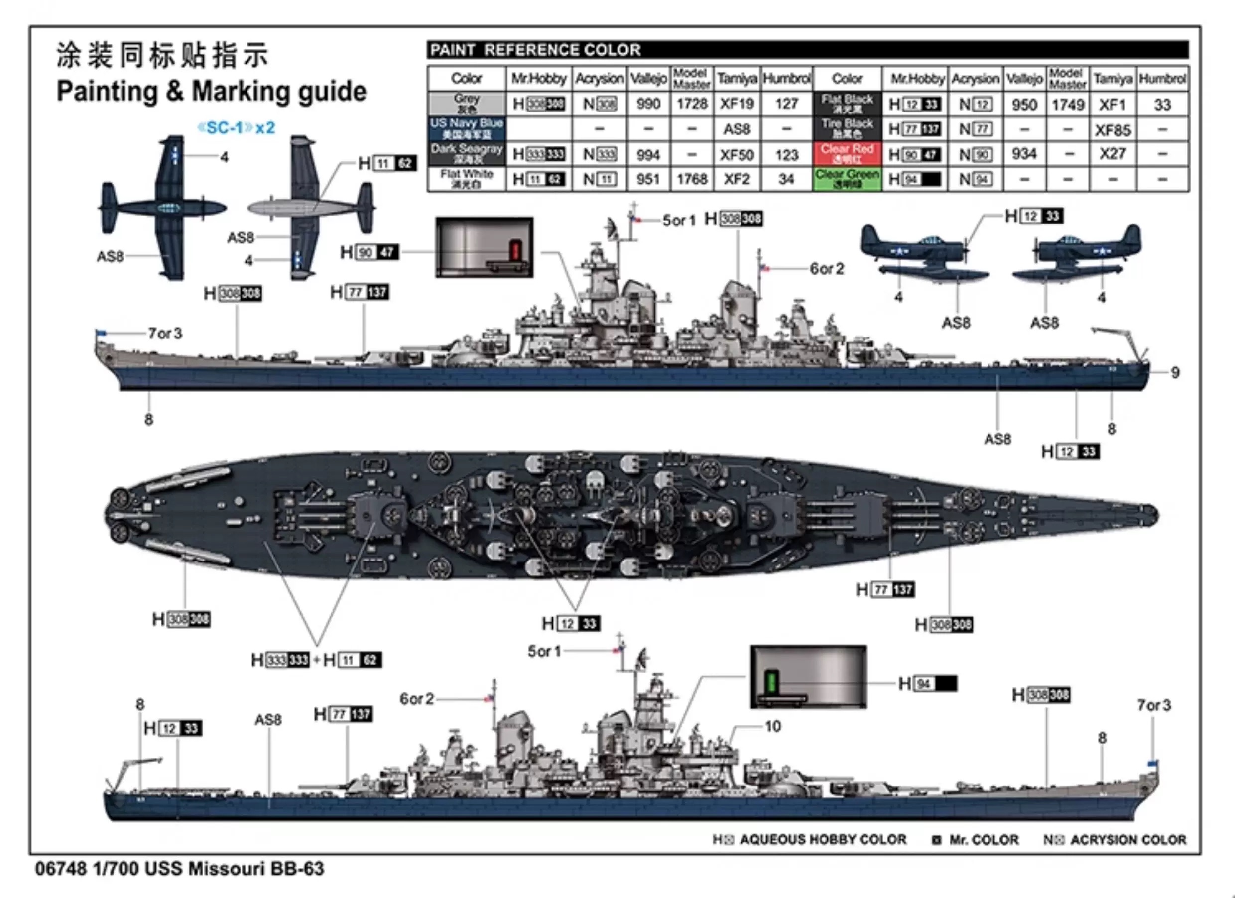 Trumpeter 06748 1/700 Scale US - Model Kit Uss Missouri reseña y precio