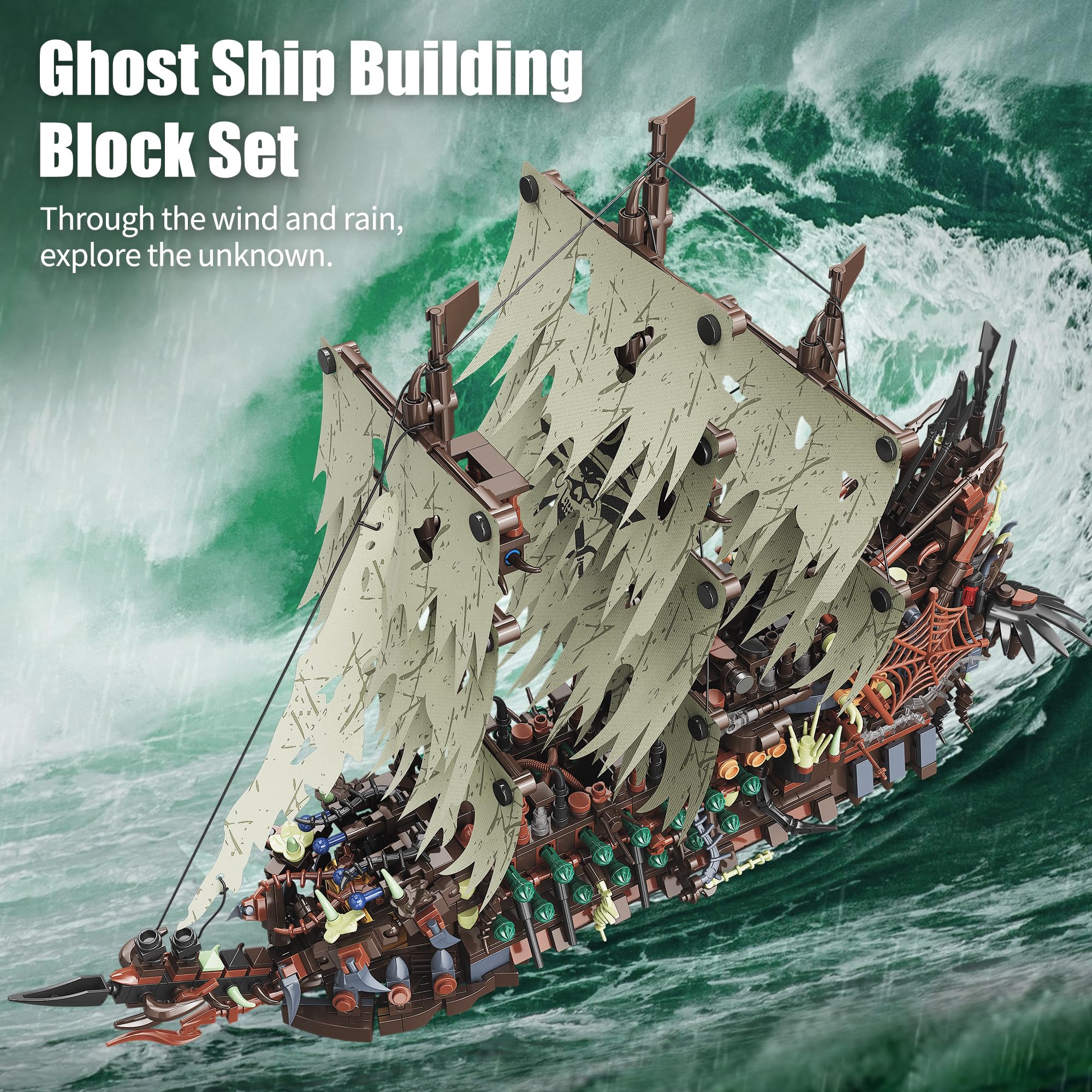 2159PCS Pirate Ship Building K - Model Kit Lucario reseña y precio