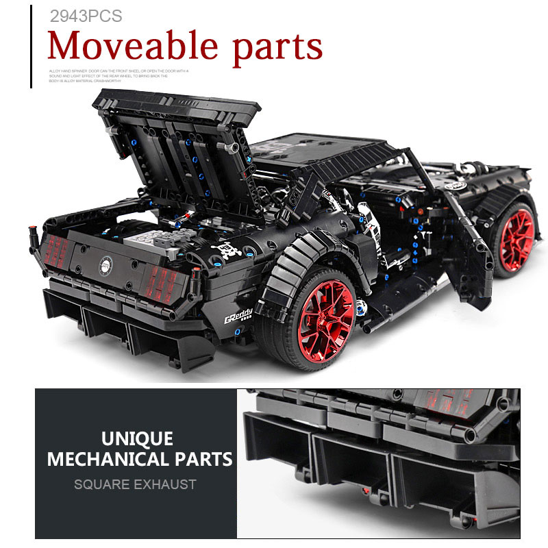 2943pcs City Technical APP Rem - Model Kit Mustang reseña y precio