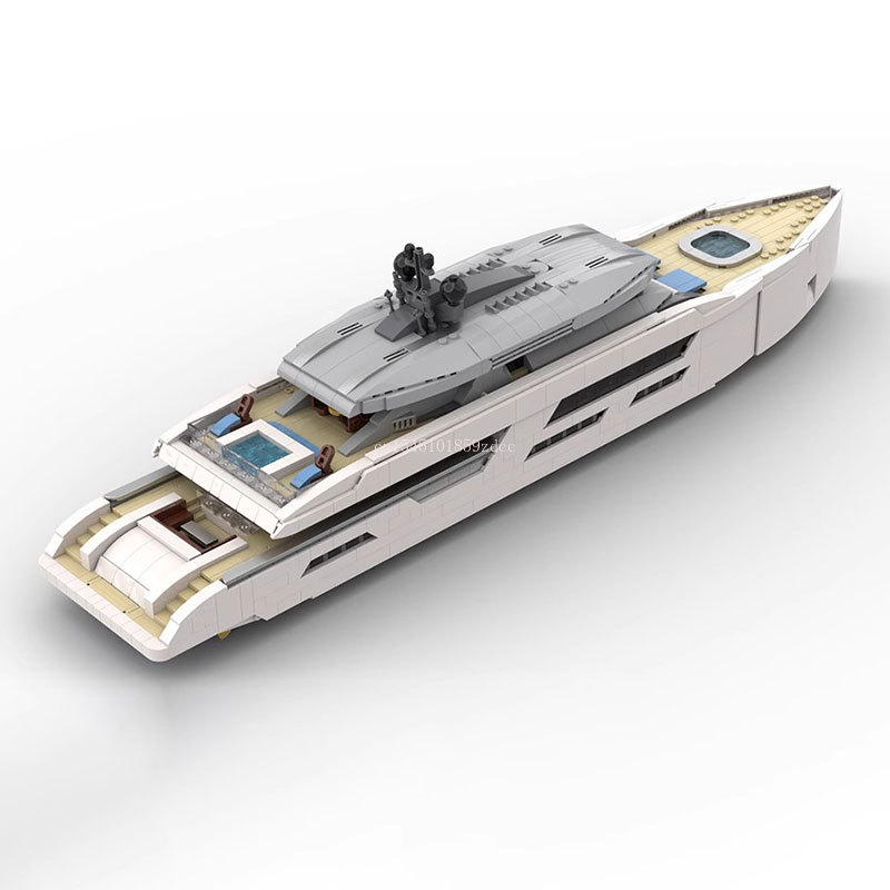 MOC Midi-Scale Luxury Yacht Wh - Model Kit Yacht reseña y precio