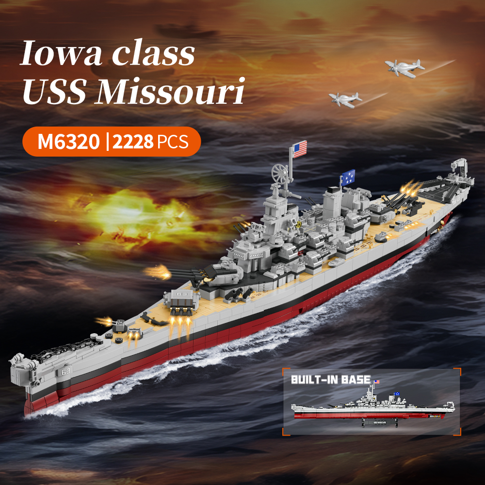 2228PCS USS Missouri battleshi - Model Kit Uss Missouri reseña y precio