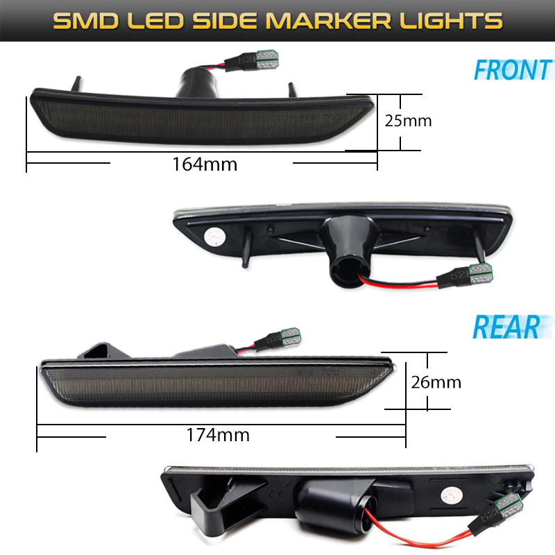 2pcs Car Front Rear Bumper Sid - Model Kit Mustang reseña y precio