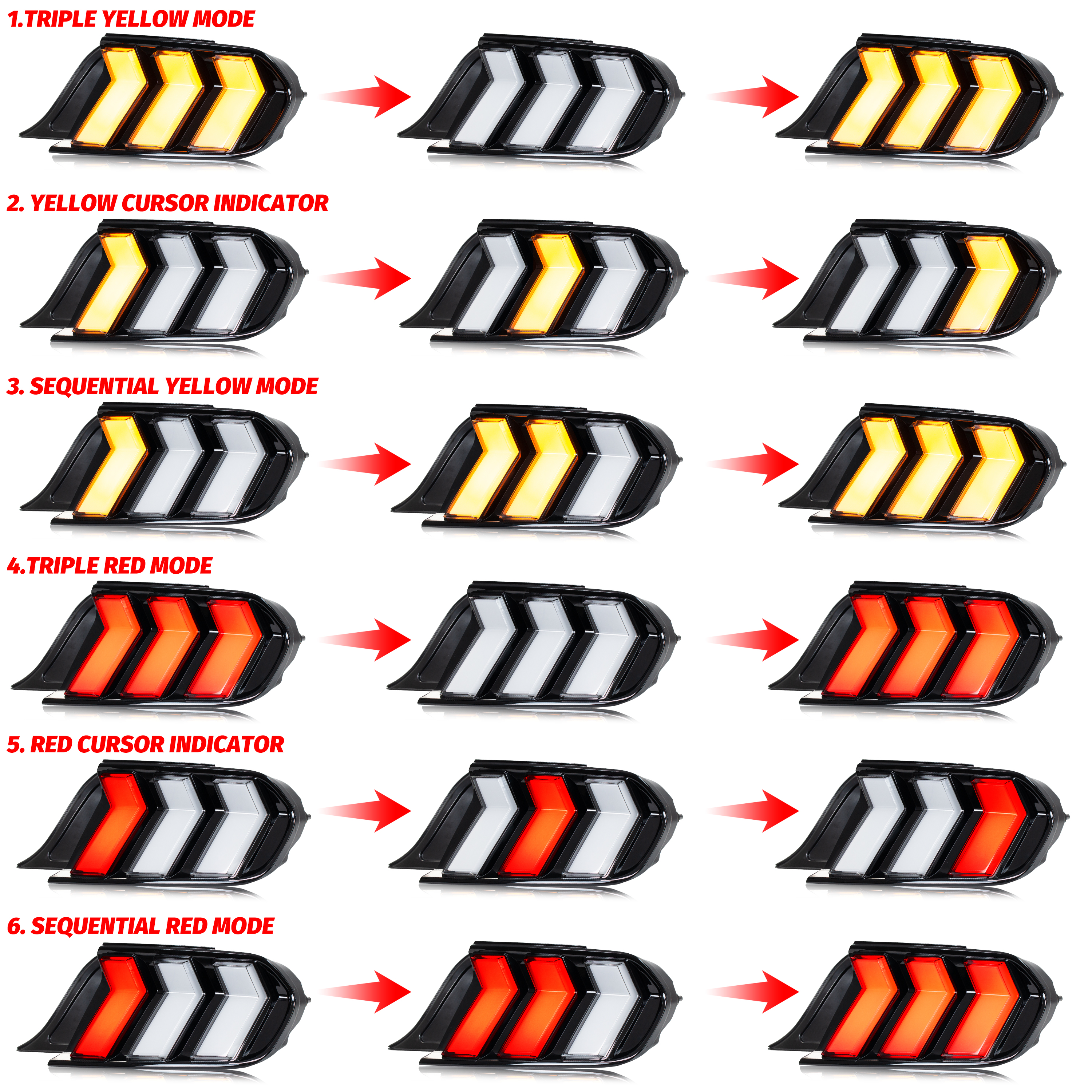 LED RGB Tail Lights for Ford M - Model Kit Mustang reseña y precio