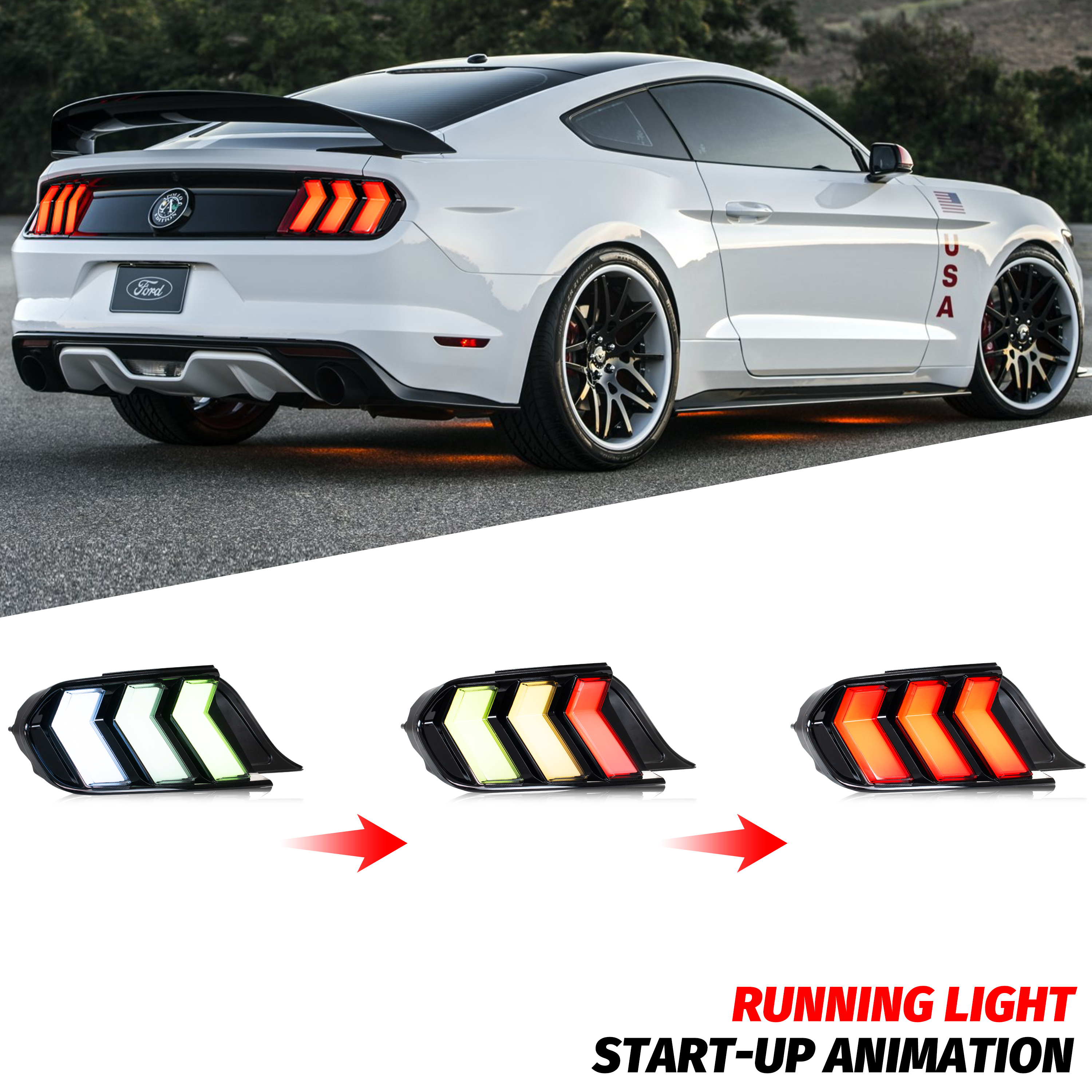 LED RGB Tail Lights for Ford M - Model Kit Mustang reseña y precio