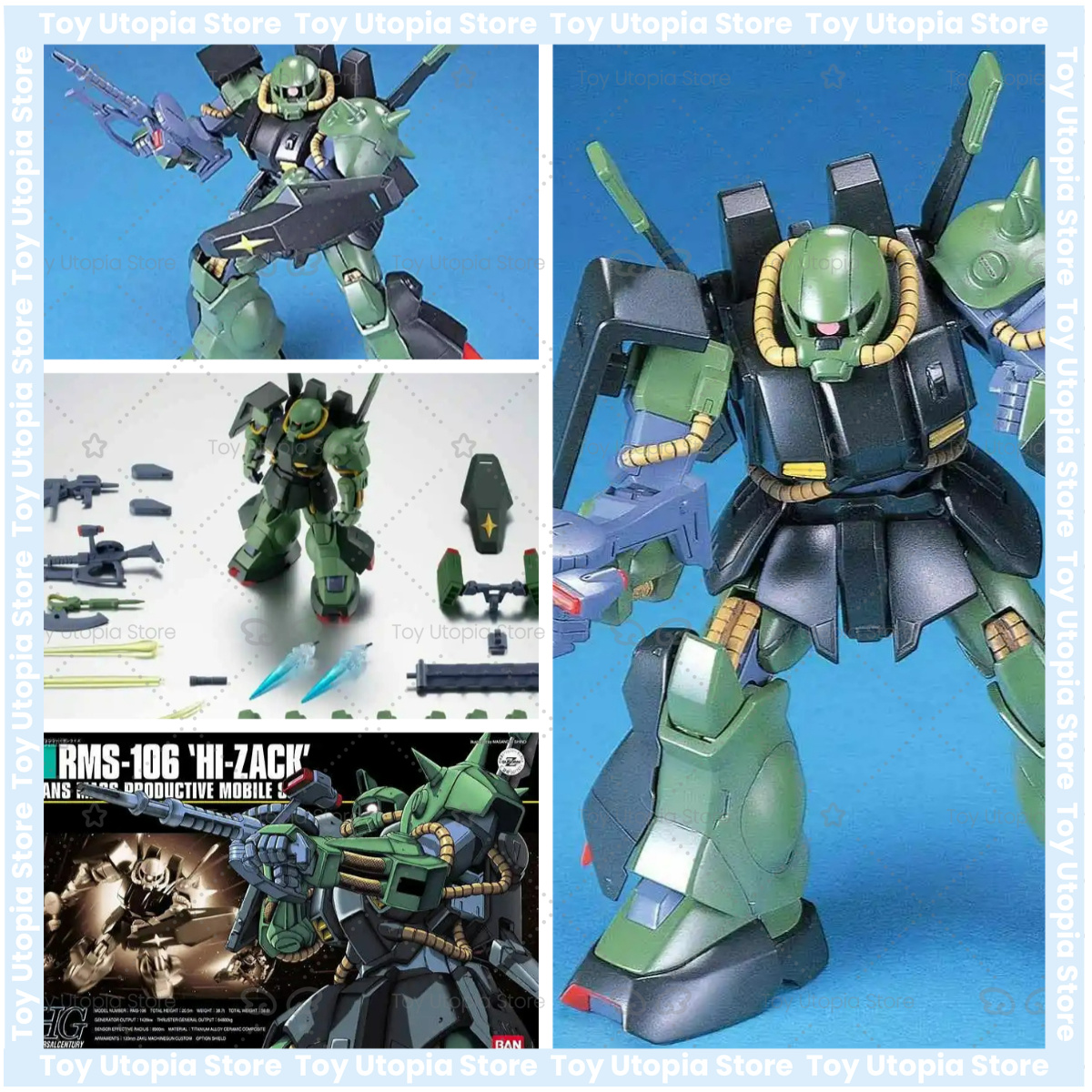 En Stock Bandai Gundam 1/144 H - Model Kit Zaku reseña y precio